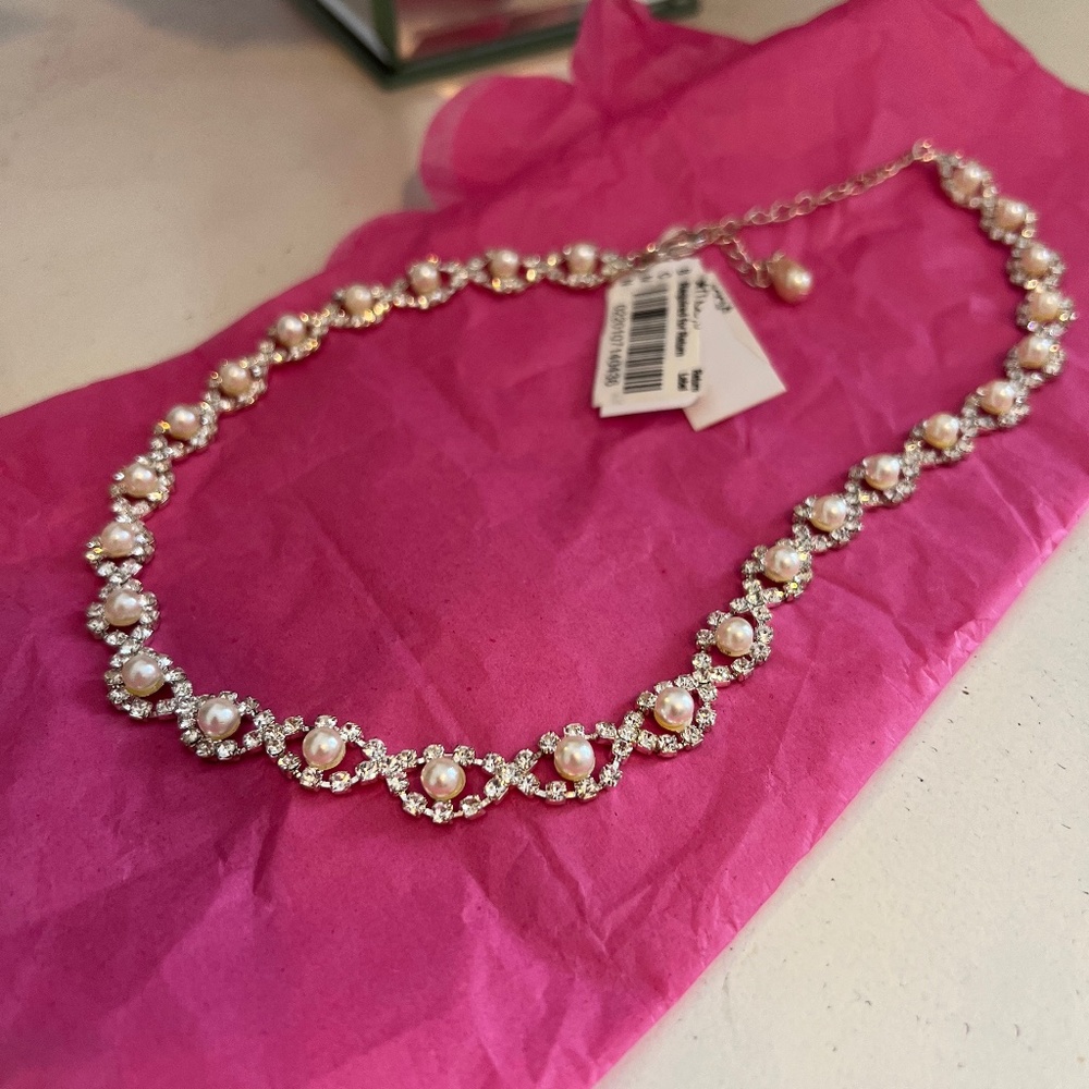Charter Club Rhinestone & Pearl Necklace